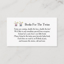 Cartão De Informações Livros Para Gêmeos Bebês, Pedido De Livro, Gêmeos 