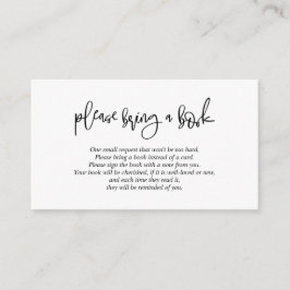 Cartão De Informações Livros para o bebê, Creative Black Script