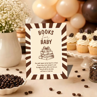 Cartão De Informações Livros para o bebê Little Bean Is Brewing para chá