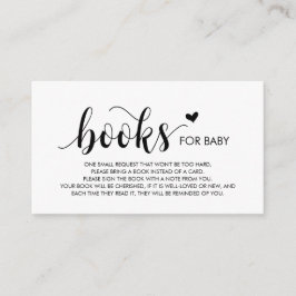 Cartão De Informações Livros para o bebê, moderno rotista preto