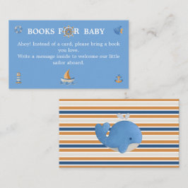 Cartão De Informações Livros para o Bebê Natação Naval  Chuveiro de Bebê