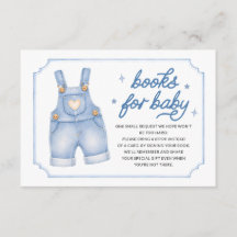 Livros para o Chá de Bebê com Macacão de Denim