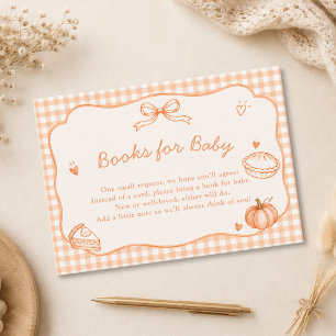 Cartão De Informações Livros para o Chá de Bebê Little Cutie Pie