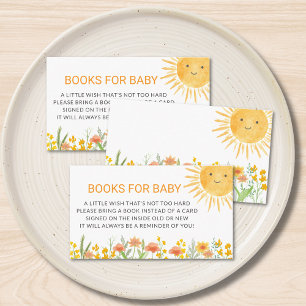 Cartão De Informações Livros Para o Chá de Bebê Sunshine Baby