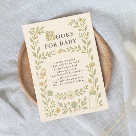 Cartão De Informações Livros para o Chá de fraldas Baby Vintage Storyboo