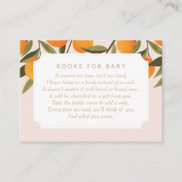 Cartão De Informações Livros para Pedido de Bebê Pequena Cutie está a ca