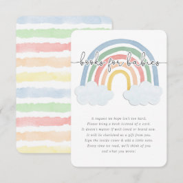 Cartão De Informações Livros pastéis de arco-íris para bebês gêmeos