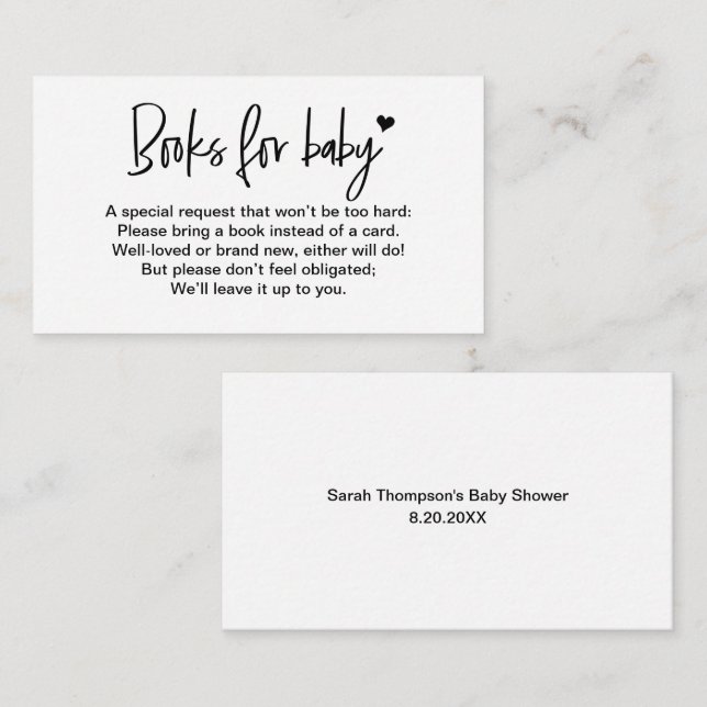 Cartão De Informações Livros Personalizáveis para solicitação de bibliot (Frente/Verso)