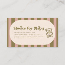 Livros Retro para Bebê Teddy com Listras Rosa Chur