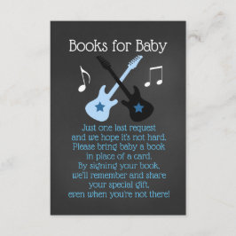 Cartão De Informações Livros Rock a Bye Rockstar para Bebê