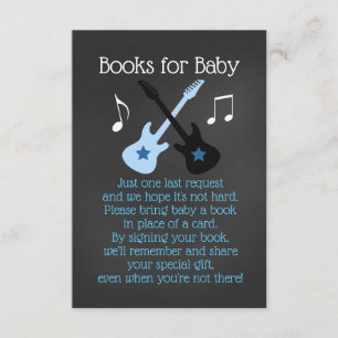 Cartão De Informações Livros Rock a Bye Rockstar para Bebê