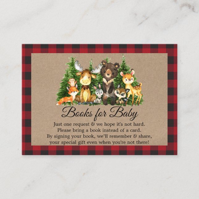 Cartão De Informações Livros Russos de Animais da Floresta de Madeira pa (Frente)