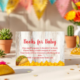 Cartão De Informações Livros Rústicos para Bebê da Festa Card | Taco Neu