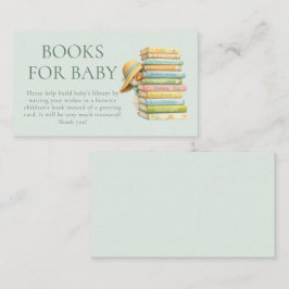 Cartão De Informações Livros Silly Goose Sage para Chá de Bebê 