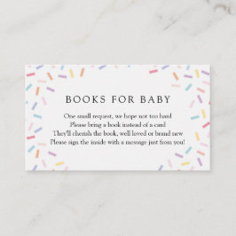 Cartão De Informações Livros Sprinkles para Bebê Solicitação