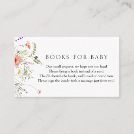 Cartão De Informações Livros WildFlowers para Bebê