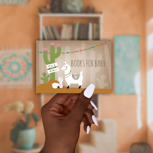 Cartão De Informações Lllama Mama + Pedido de Livro de Bebê