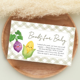 Cartão De Informações Locally Grown Baby Shower Books for Baby