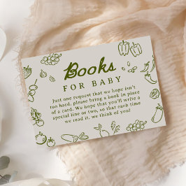 Cartão De Informações Locally Grown Baby Shower Books for Baby