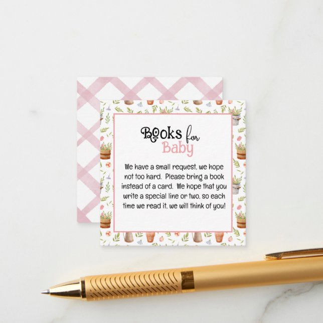 Cartão De Informações Locally Grown Book for Baby Card (Frente/Verso In Situ)