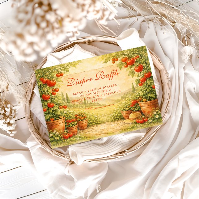 Cartão De Informações Locally Grown Tomato Diapper Raffle (Criador carregado)