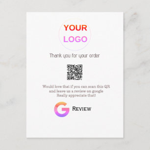 Cartão De Informações logotipo de revisão de negócios do Google Scan QR