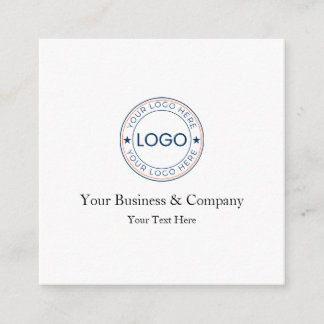 Cartão De Informações Logotipo e Texto Personalizados