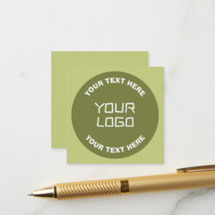 Cartão De Informações Logotipo ou Design Carregado e Texto Editável em Q
