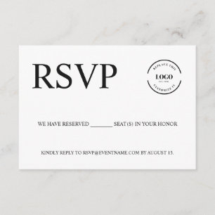 Cartão De Informações Logotipo simples de evento comercial Bancos reserv