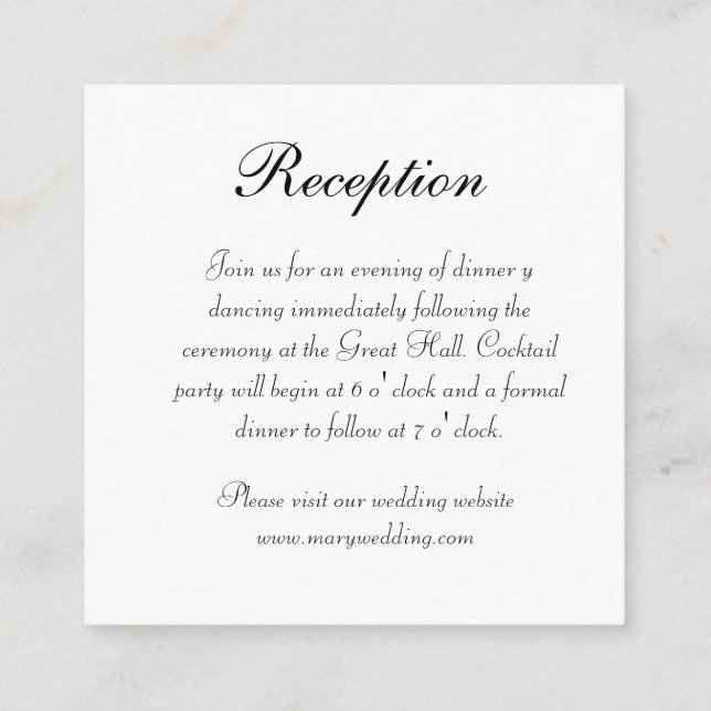 Cartão De Informações love is in the air (Verso)