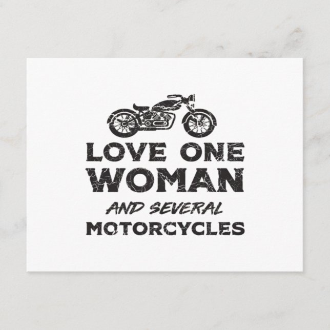 Cartão De Informações Love One Woman And Several Motorcycles Essential (Frente)