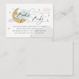 Cartão De Informações Lua e Estrelas Chá de fraldas de Solicitação Color