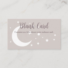 Cartão De Informações Lua e estrelas de inverno