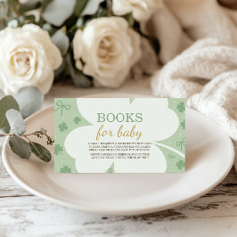 Cartão De Informações Lucky Charm Books for Baby Card