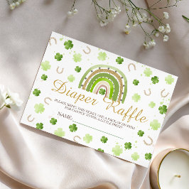 Cartão De Informações Lucky Charm Diaper Raffle Card