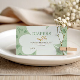 Cartão De Informações Lucky Charm Diaper Raffle Card