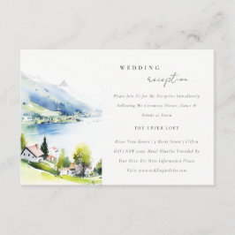 Cartão De Informações Lungern Switzerland Landscape Wedding Reception