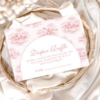 Luxo Blush Toile Chá de Bebê Rifa de Fraldas