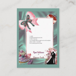 Cartão De Informações Luxury Satin Bow Wedding Enclosure Card