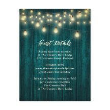 Luzes de Corda de Madeira Azul Rústica