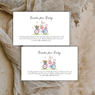 Cartão De Informações Macarons de bicicleta de coelho Boho Festa de Bebê