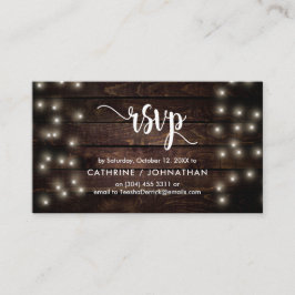 Cartão De Informações Madeira Fazenda russa, luzes de cordas, resposta R