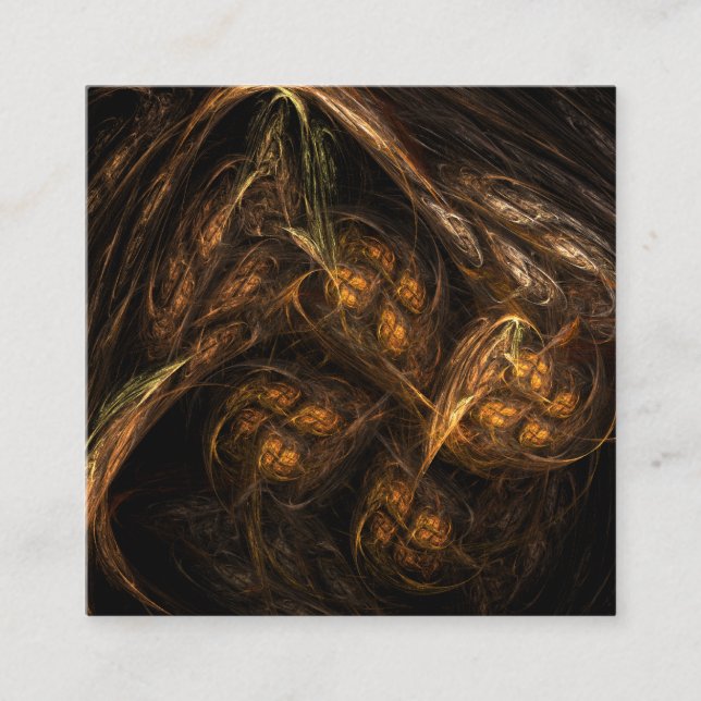 Cartão De Informações Mãe Terra Abstrato de Arte (Frente)