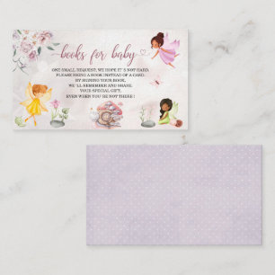 Cartão De Informações Magia Floral Fada Princesa chá de fraldas livros p