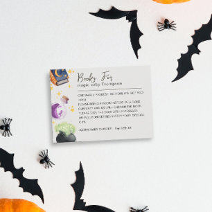 Cartão De Informações Magic Baby Halloween - Chá de fraldas de Solicitaç