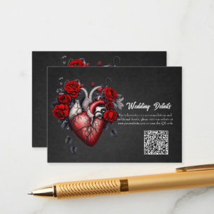 Cartão De Informações Magnífico coração gótico vitoriano