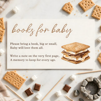 Cartão De Informações Mais Amor com S'more Torrado Livros Aconchegantes 