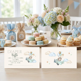 Cartão De Informações Mal podemos esperar Avião de fraldas da Bear Airpl