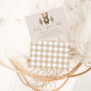 Cartão De Informações Mal Podemos Esperar Livros De Urso De Madeira Para