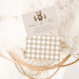 Cartão De Informações Mal Podemos Esperar Livros De Urso De Madeira Para